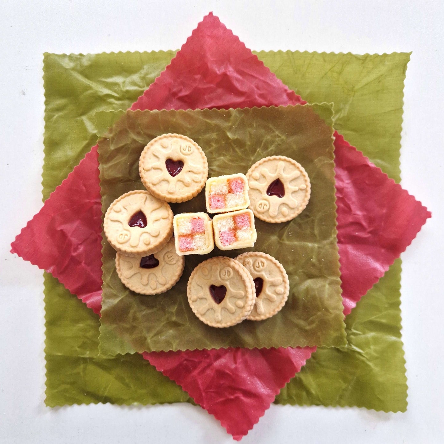 *Set of 3 Handmade Beeswax Wraps | Earth Tones Sage-2