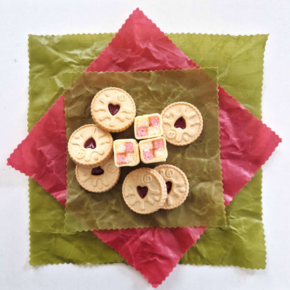 *Set of 3 Handmade Beeswax Wraps | Earth Tones Sage-2