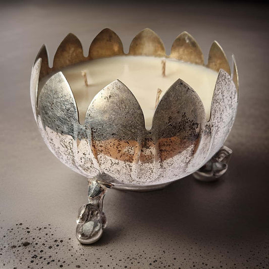 Repurposed Flower Bowl Candle - Velvet Tonka-0